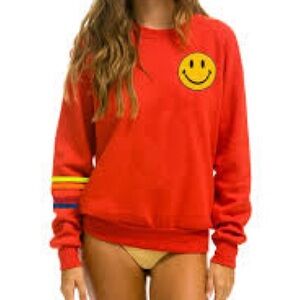 Aviator Nation red smiley set